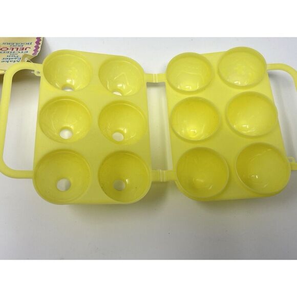 NOS JELLO Jigglers Plastic Patterned Egg Mold Yellow Recipes Spring Easter - Picture 5 of 7